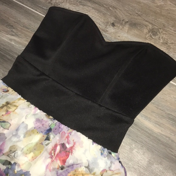 Floral strapless dress - Picture 4 of 5